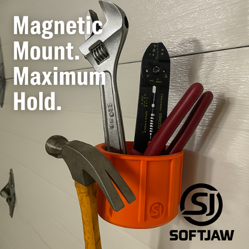 SoftJaw Ultimate Tool Holder & Cup Holder with Magnetic Front Tool Attachment Holder