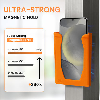 Magnetic Phone Holder – Universal Rugged Phone Mount for Work, Boats, Trucks, Camping, Pool Umbrellas & More | Super Strong Magnets + Bonus Strap