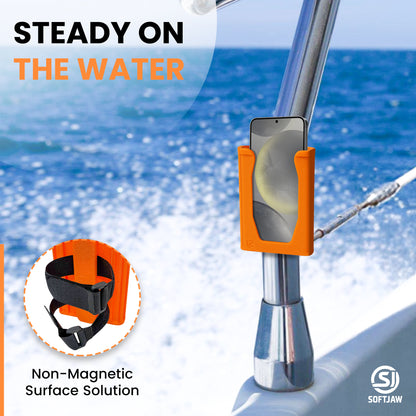 Magnetic Phone Holder – Universal Rugged Phone Mount for Work, Boats, Trucks, Camping, Pool Umbrellas & More | Super Strong Magnets + Bonus Strap